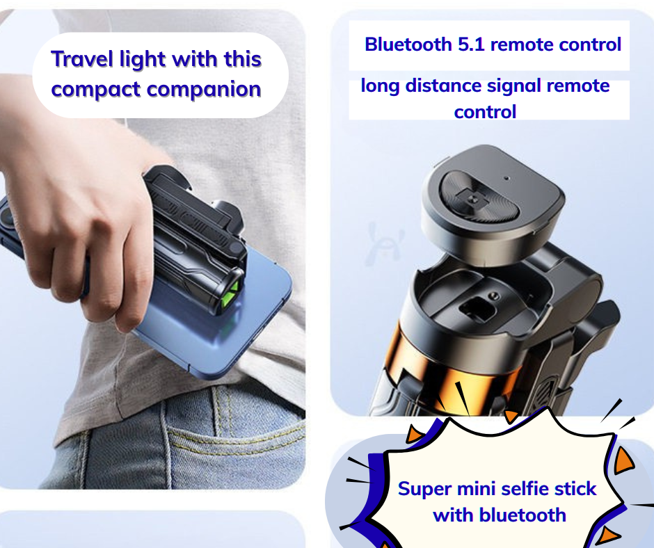 Portable Selfie Stick for Android and Iphones