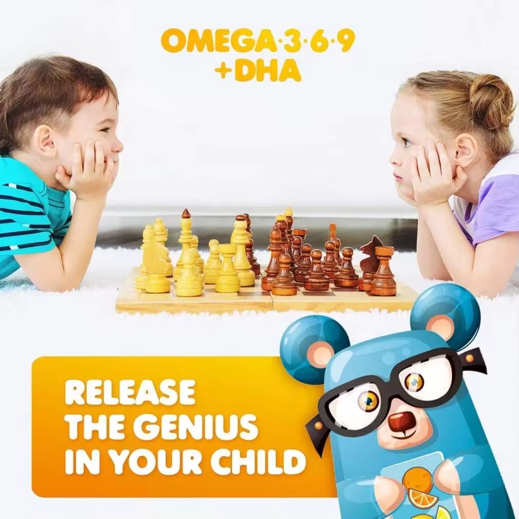Omega-3 DHA Brain Support Gummies for Kids