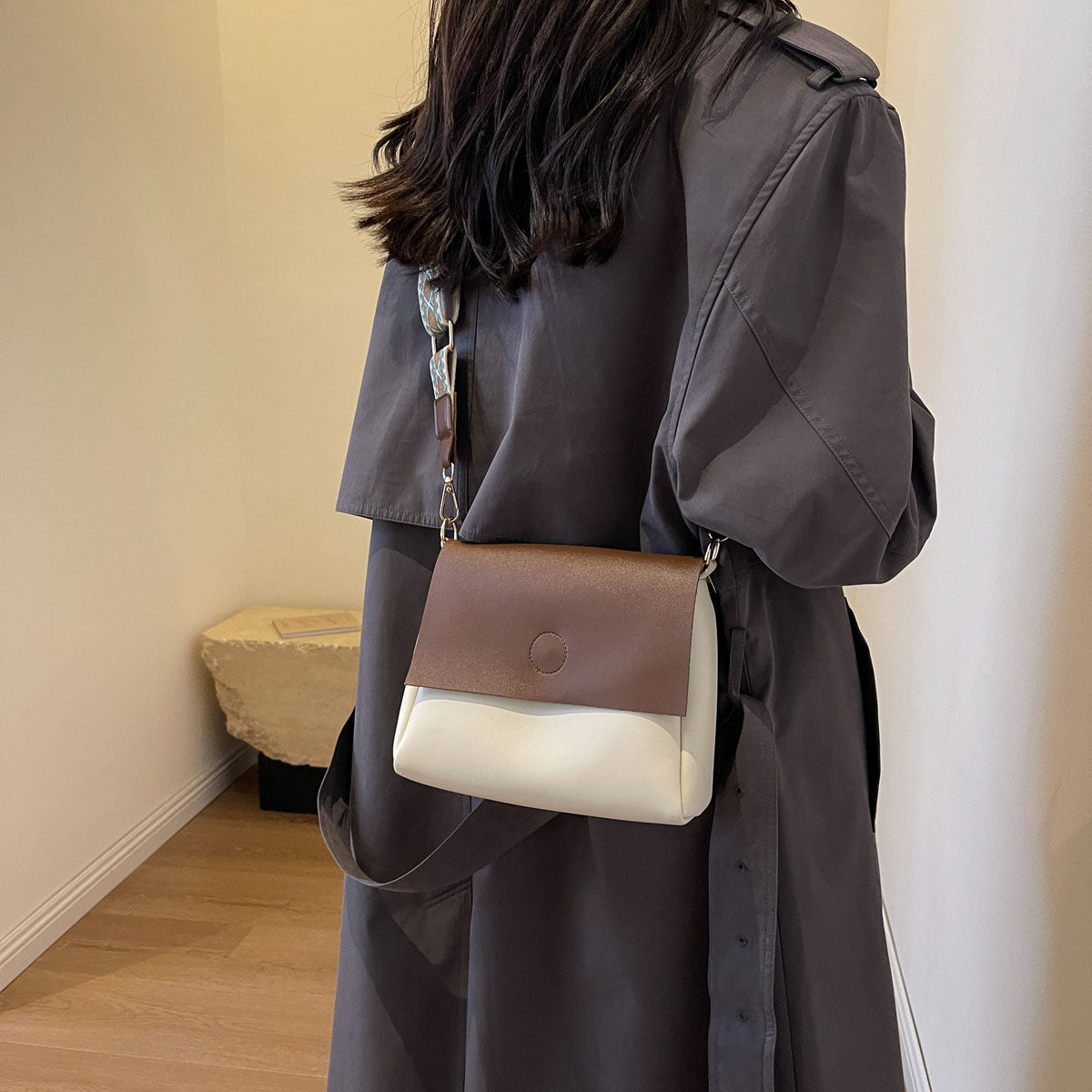 2-in-1 Tote Set – Wide Shoulder Strap Large Bag + Cute Inner Satchel