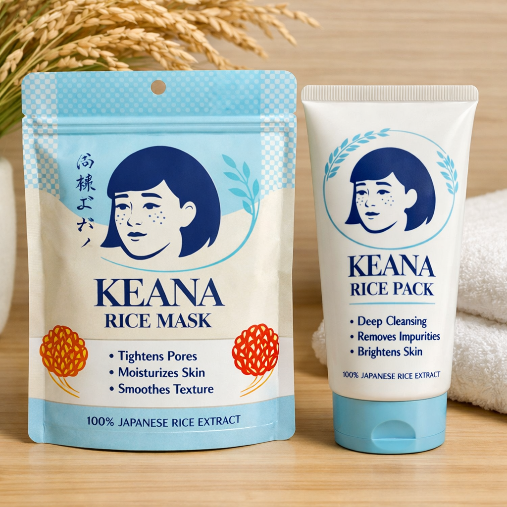 Keana Rice Mask & Rice Pack  – Pore Tightening + Glass Skin Glow