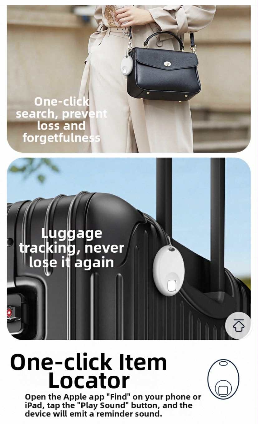 Smart Anti-Loss GPS Locator Tag – 365-Day Battery, No Data or SIM Required