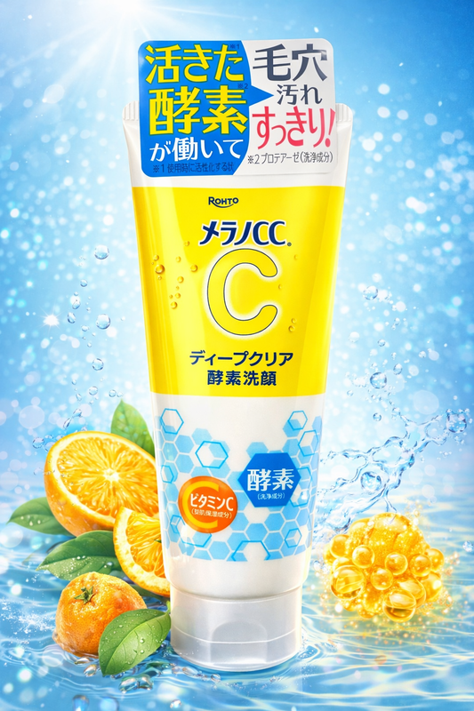 Rohto Melano CC Deep Clear Enzyme Cleanser for Acne Prone and Sensitive Skin